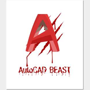 AUTOCAD PROFISSIONAL , NEW AUTOCAD DESIGN , T shirt Autocad design & CLEAN SIMPLE DESIGN AUTOCAD SHIRT Posters and Art